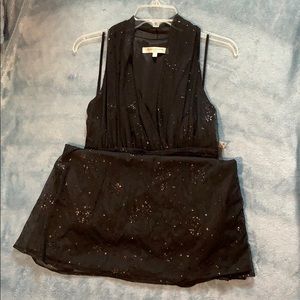 Women’s Beautiful Black Glitter Floral Dress